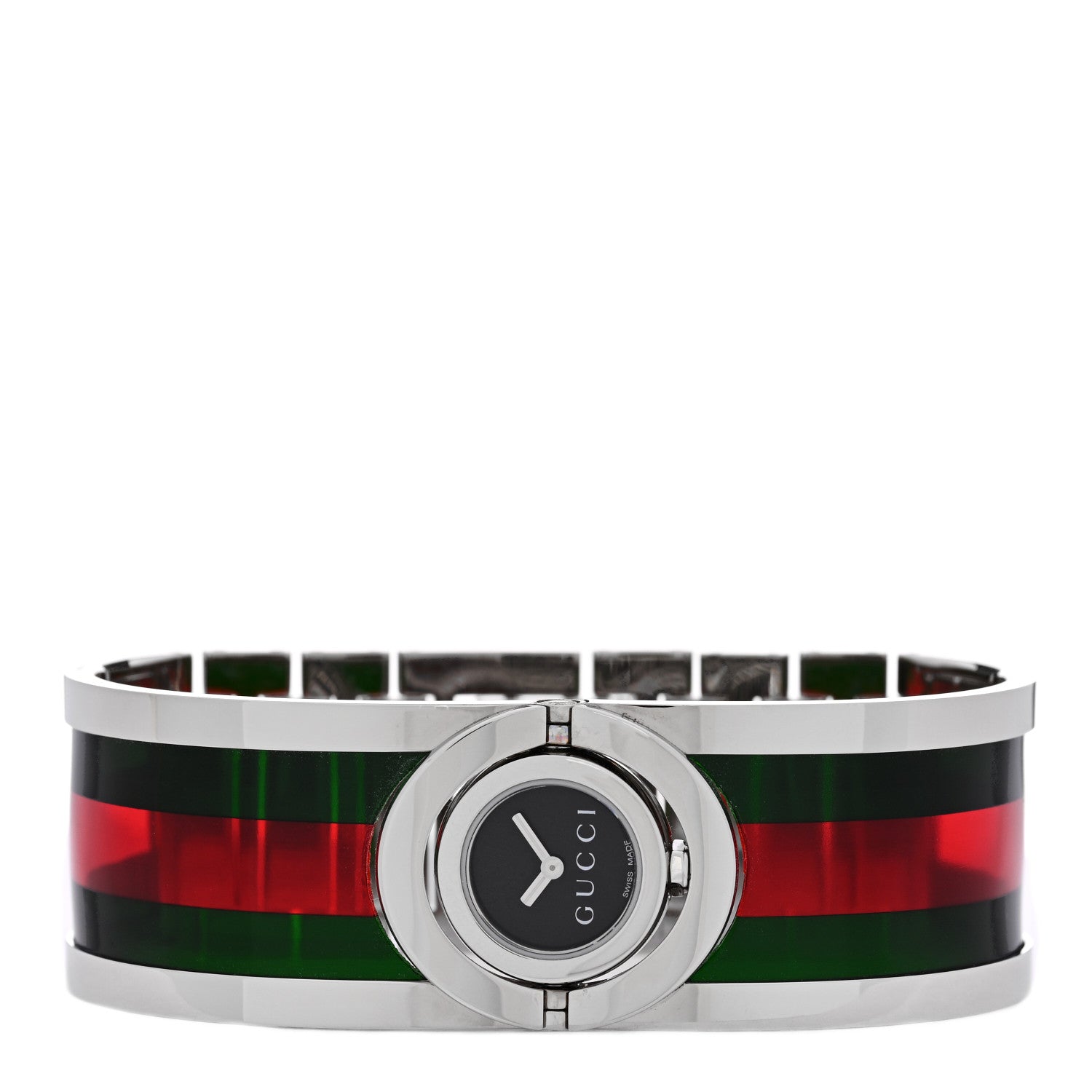Gucci Stainless Steel Acetate 23mm Twirl Web Quartz Watch Black 3 of 4