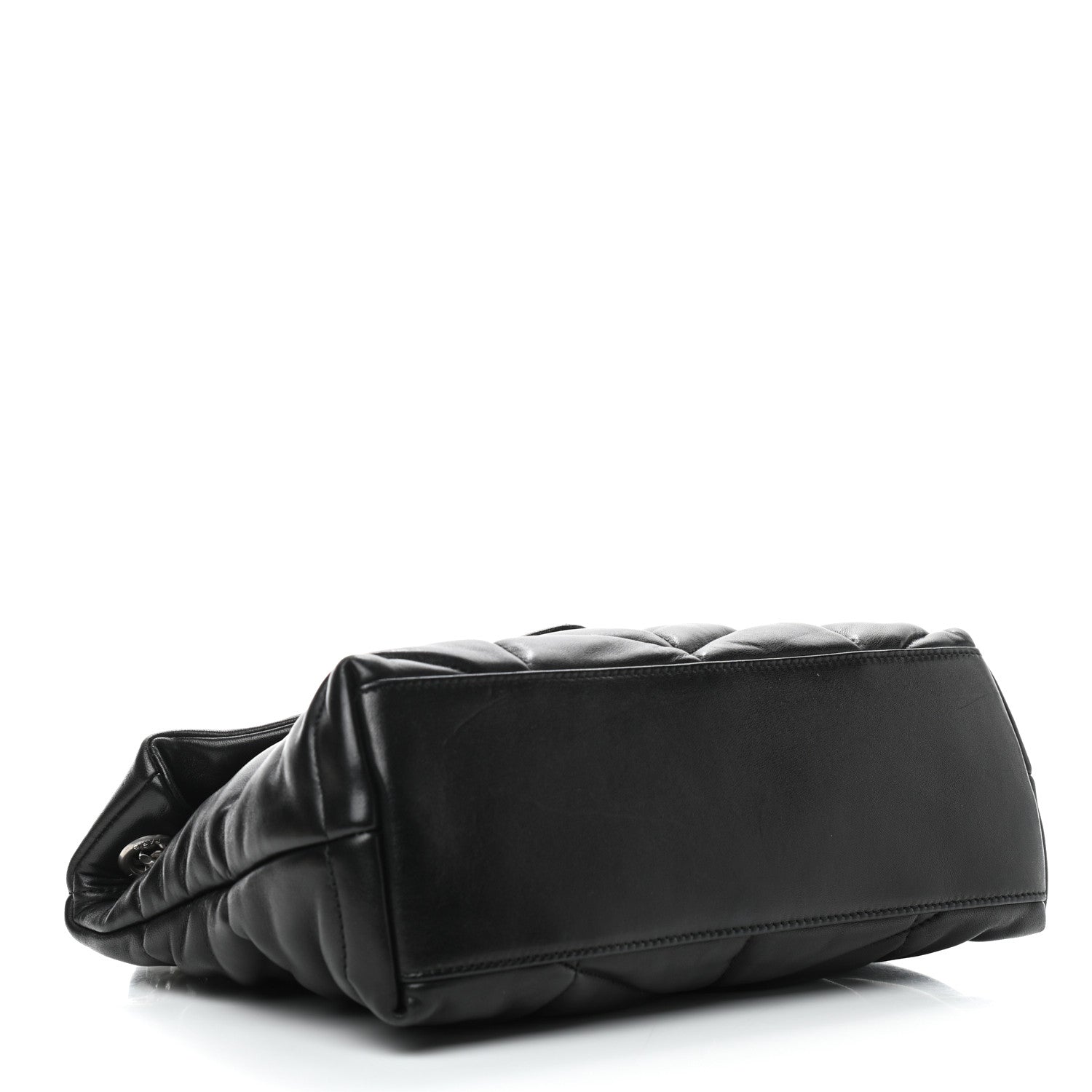Saint Laurent Lambskin Quilted Small Loulou Puffer Monogram Chain Satchel Black 3 of 8