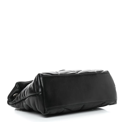Saint Laurent Lambskin Quilted Small Loulou Puffer Monogram Chain Satchel Black 3 of 8