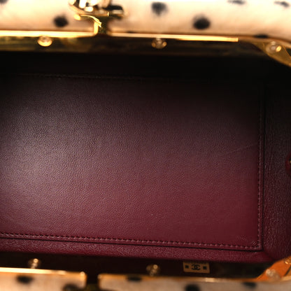 Chanel Pony Hair Cheetah Print Pretty CC Clutch With Strap Light Beige Black 5 of 11
