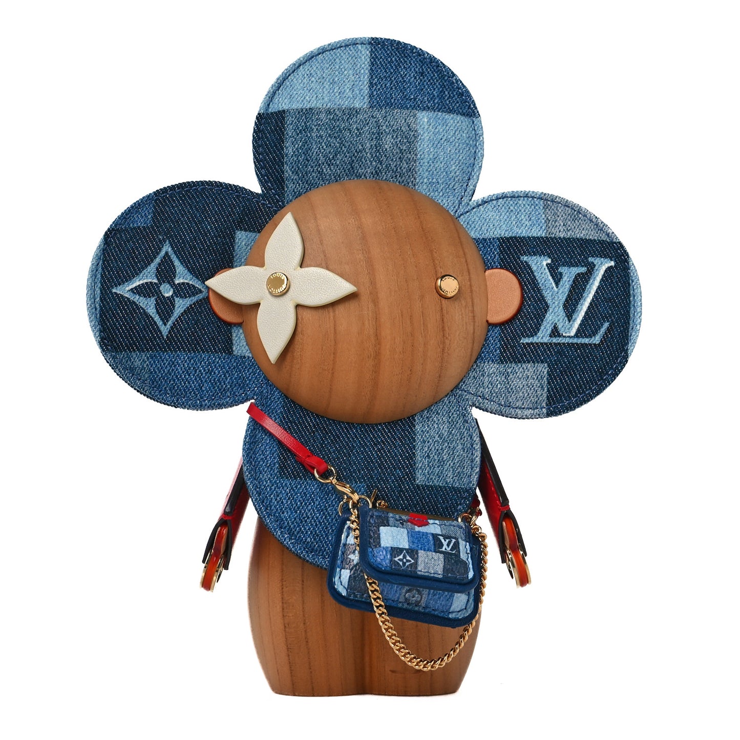 Wood Denim Monogram Check Vivienne Doll