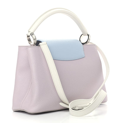 Louis Vuitton Taurillon Capucines PM Brume Olympe Blue White 2 of 8