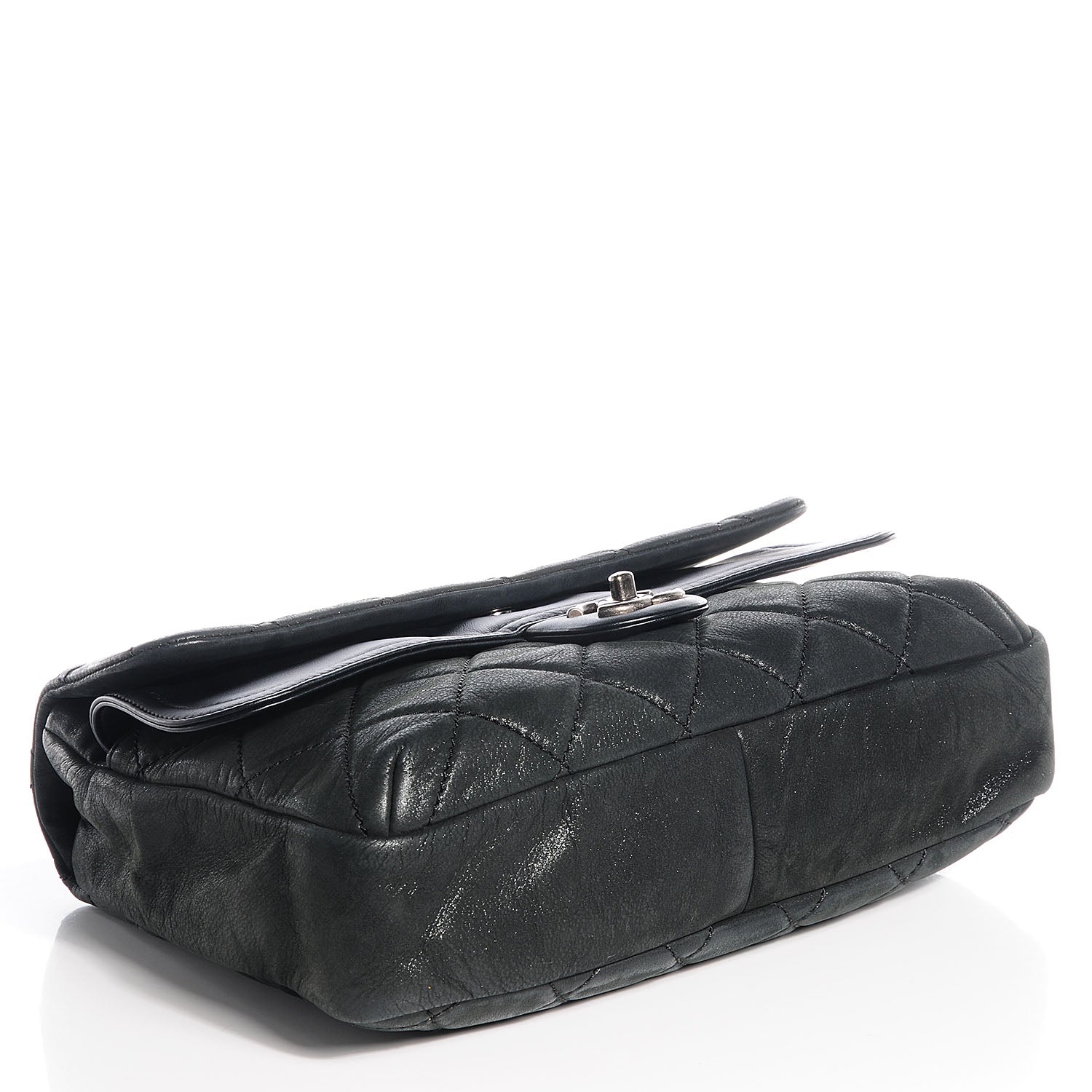 Chanel Iridescent Calfskin In the Mix Jumbo Double Flap Black 6 of 19