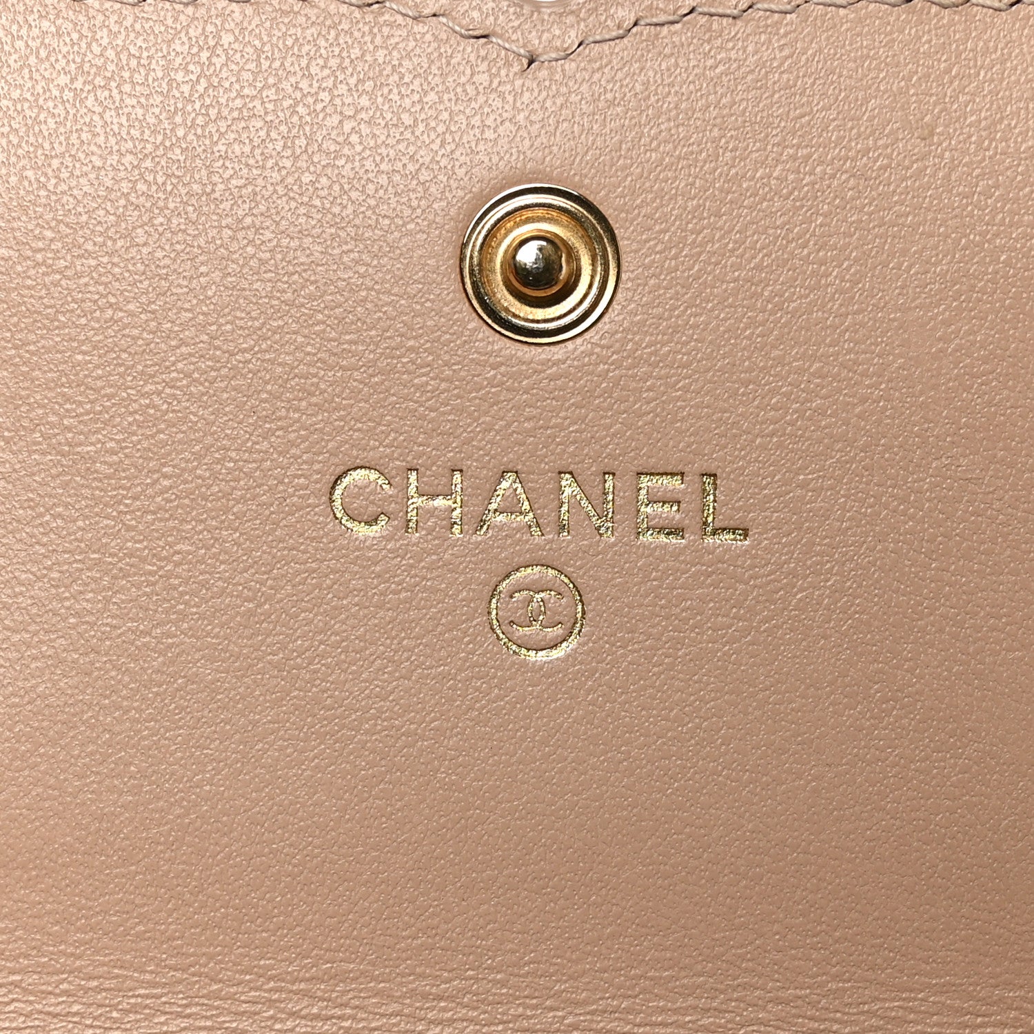 Chanel Caviar Quilted Filigree Large Gusset Flap Wallet Beige Black 8 of 10