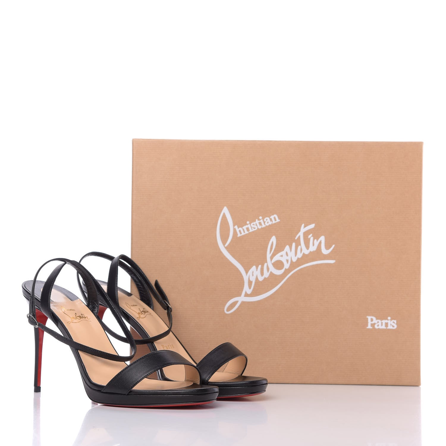 Christian Louboutin Nappa Loubi Queen 100 Sandals 40 Black 11 of 11