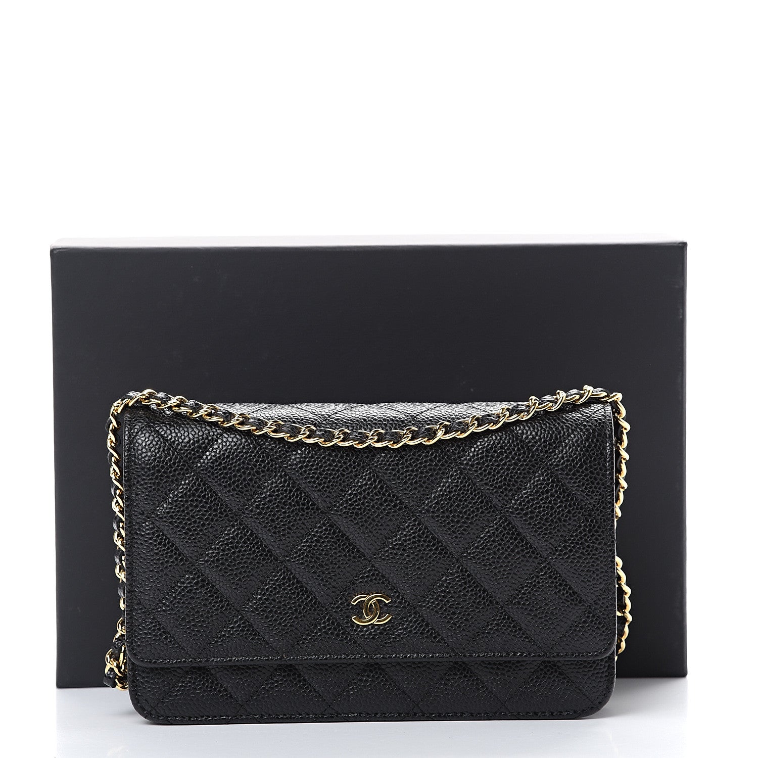 Chanel Caviar Quilted Wallet On Chain WOC Black 11 of 11