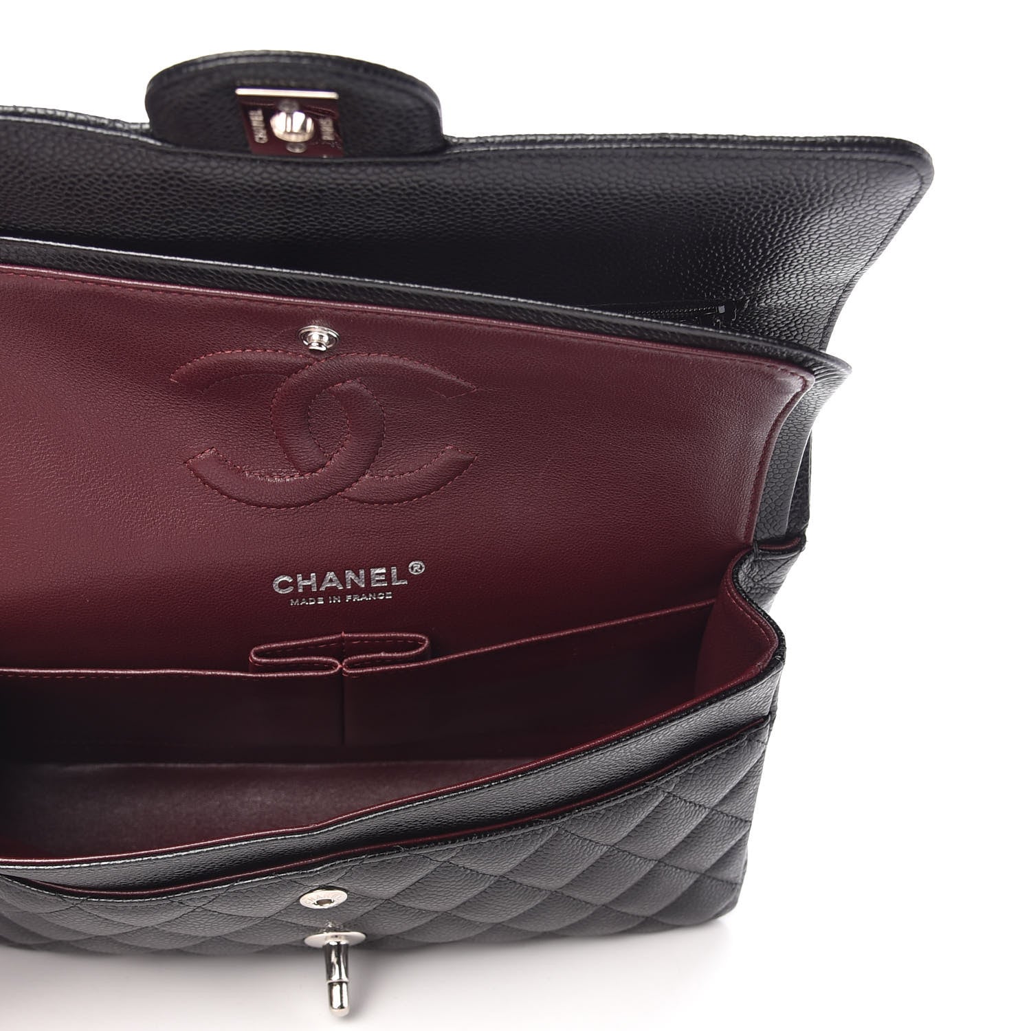Chanel Caviar Quilted Medium Double Flap Black 5 of 10