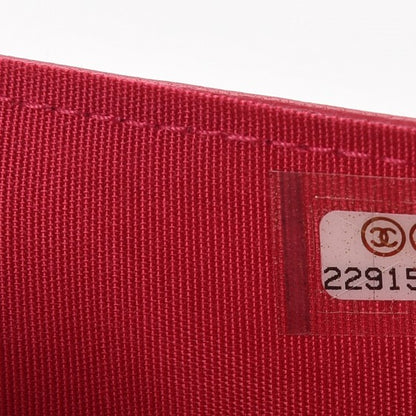 Chanel Lambskin Quilted Compact Boy Wallet Fuchsia 8 of 9