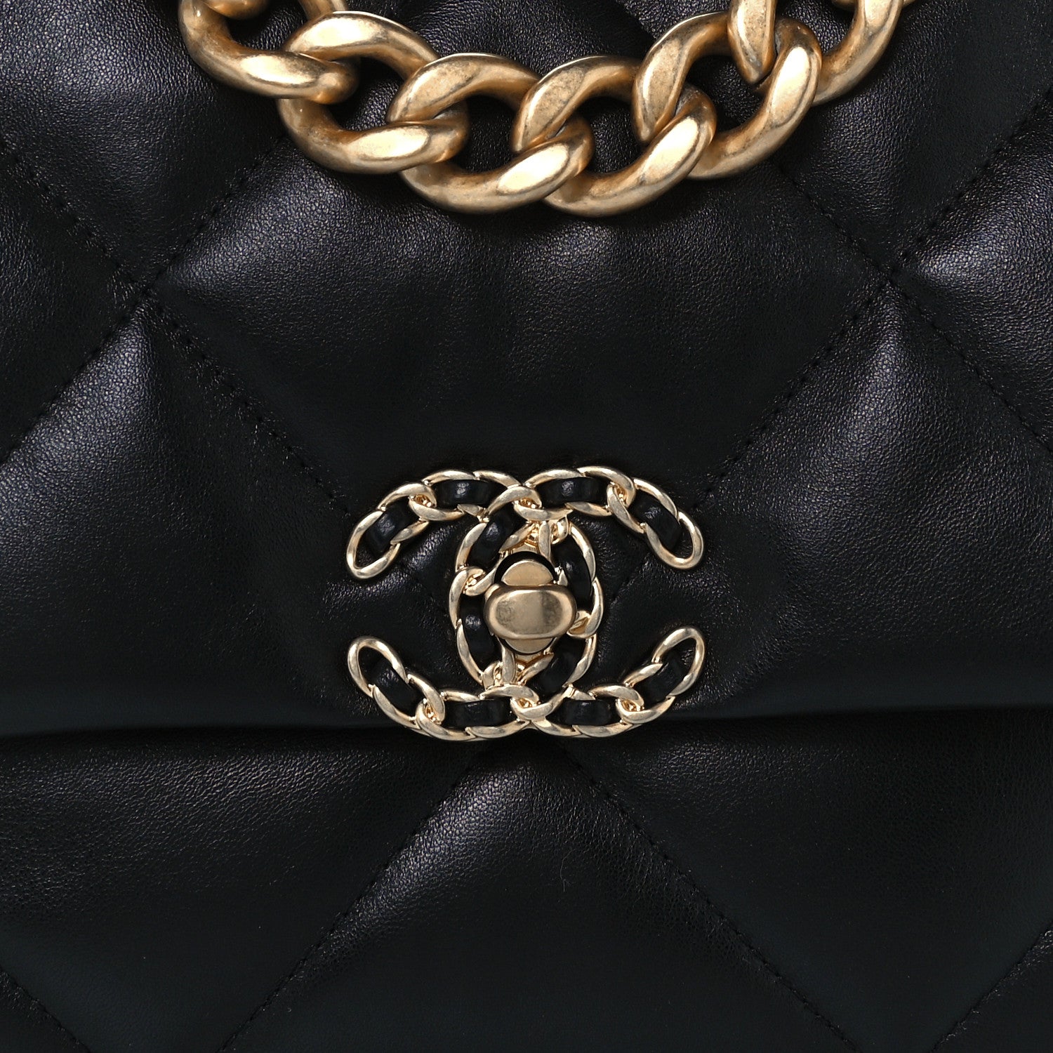 Chanel Lambskin Quilted Large Chanel 19 Flap Black 7 of 10