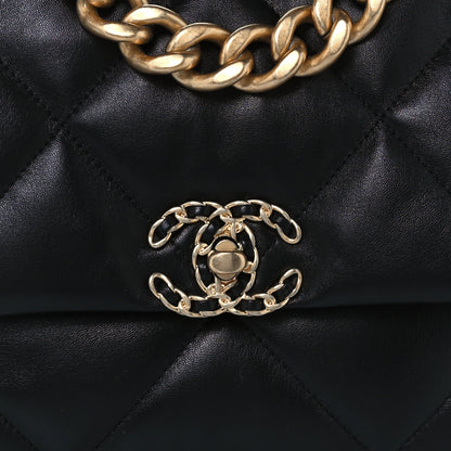 Chanel Lambskin Quilted Large Chanel 19 Flap Black 7 of 10
