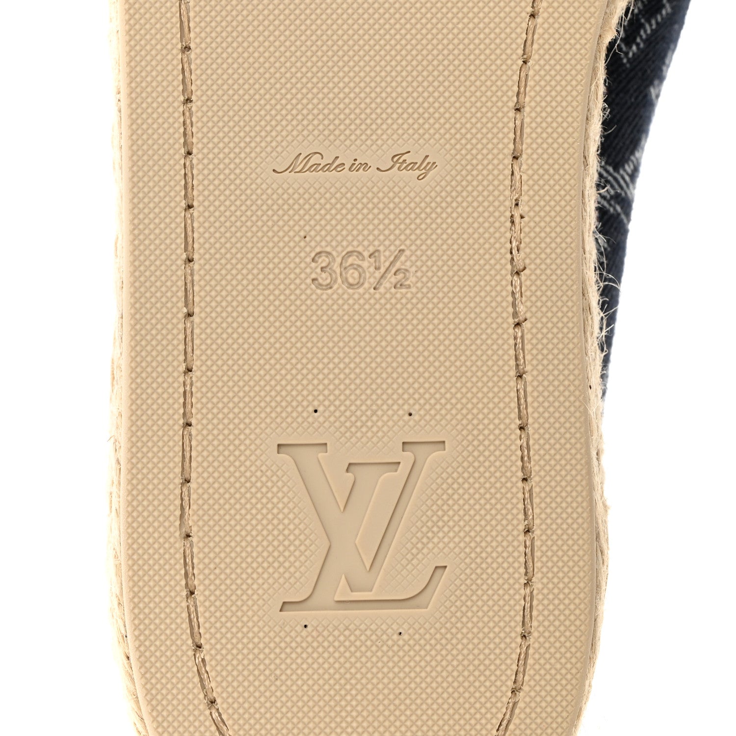 Louis Vuitton Monogram Denim Starboard Espadrille Flats 36.5 Dark Blue 8 of 8
