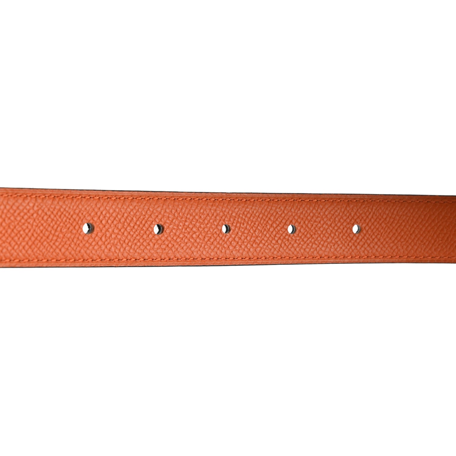 Hermes Epsom Swift 24mm Mini Constance Guilloche H Belt 95/38 Black Orange 9 of 10