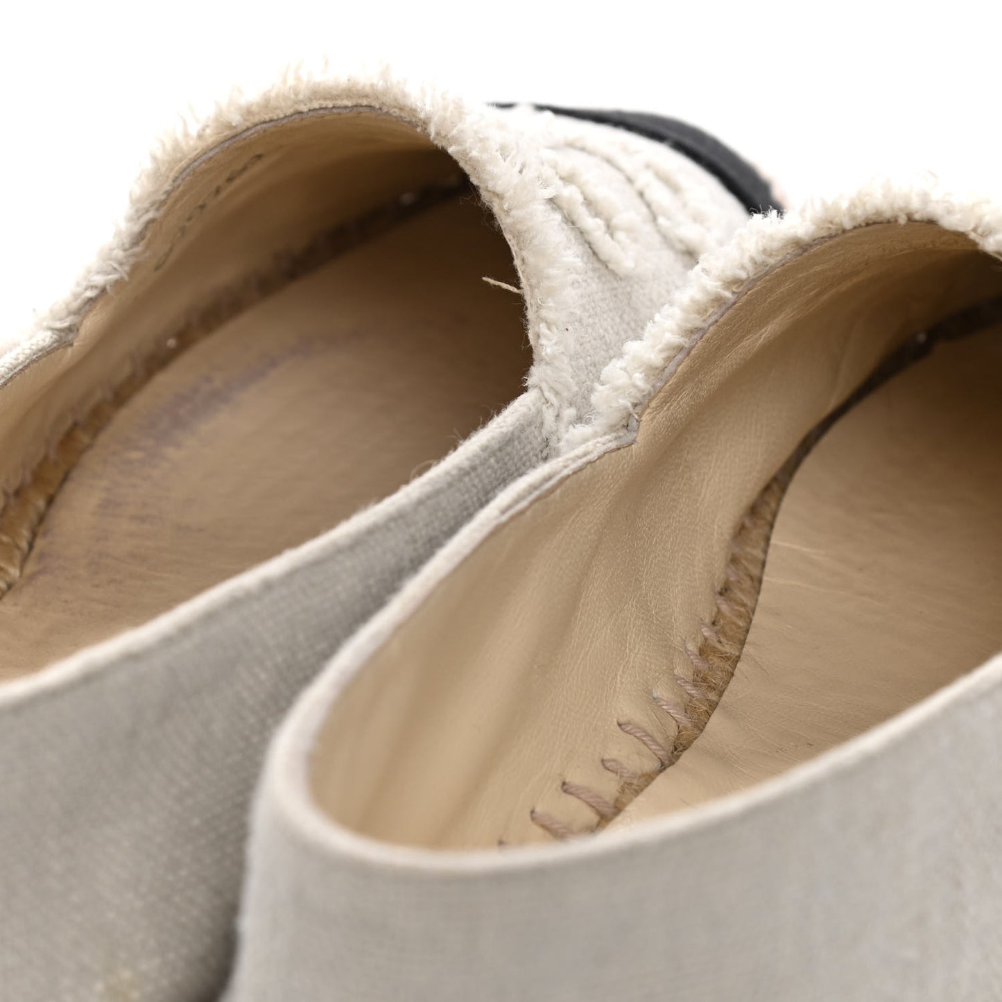 Linen CC Espadrilles 41 Beige Black