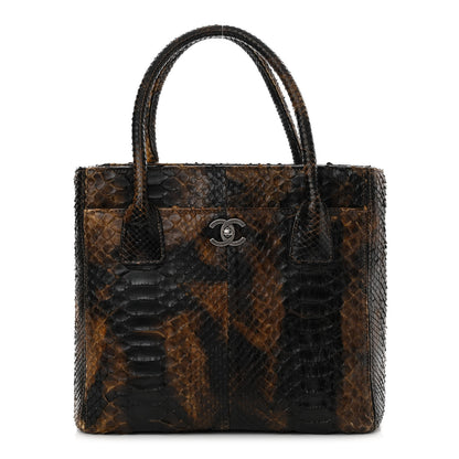 Chanel Snakeskin Executive Cerf Shopper Tote Dark Brown 1 of 16