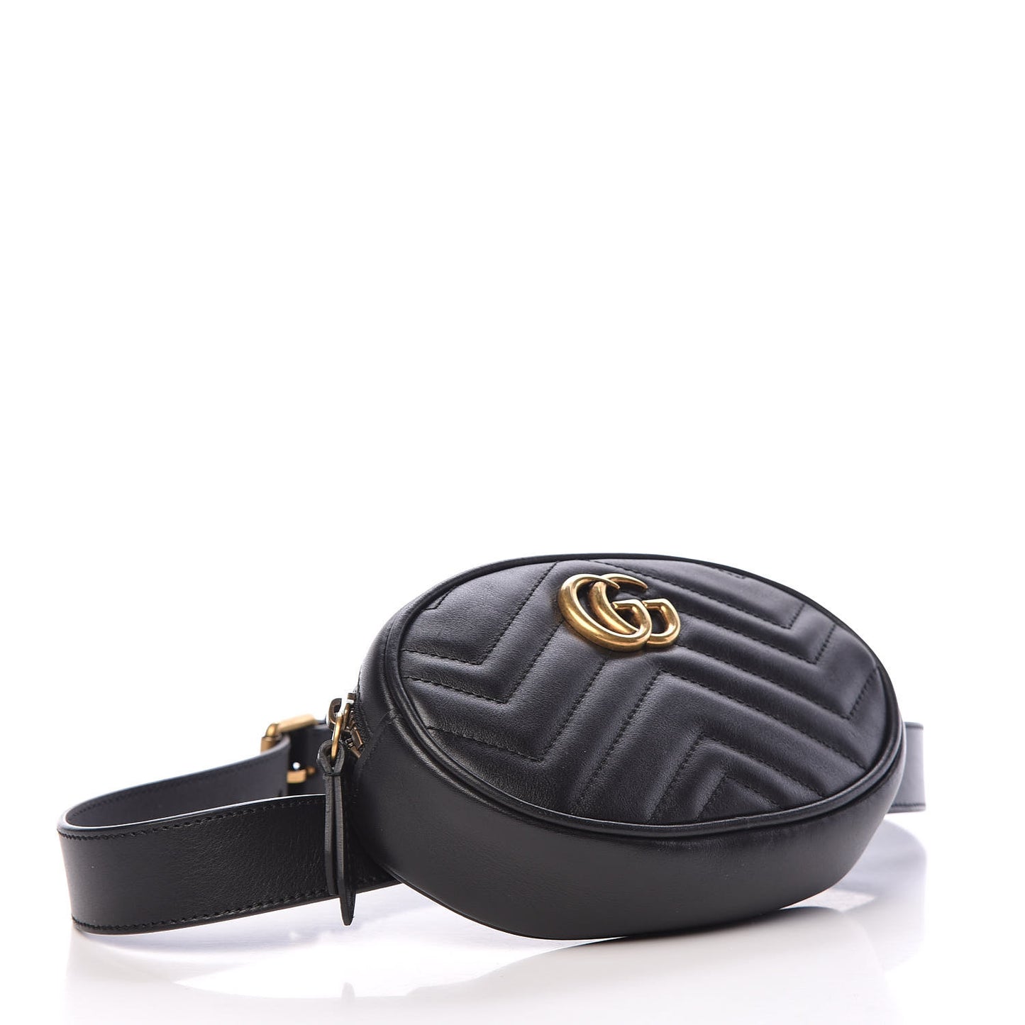 Calfskin Matelasse GG Marmont Belt Bag 85 34 Black