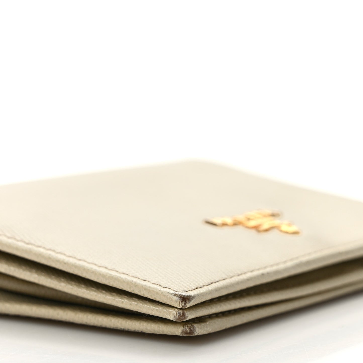 Saffiano Metal Bi-Fold Wallet Cera