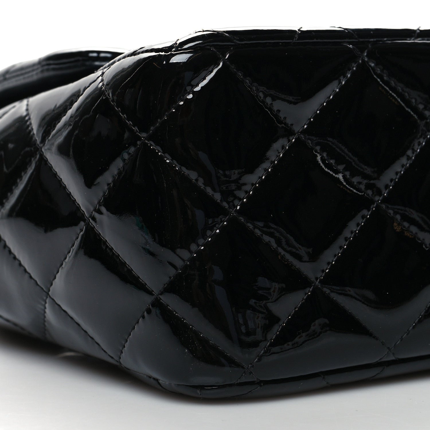 Chanel Patent Quilted Jumbo Double Flap Black 9 of 11