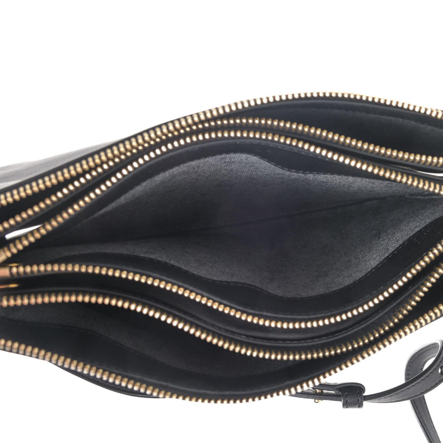 Celine Lambskin Large Trio Crossbody Bag Black 4 of 4