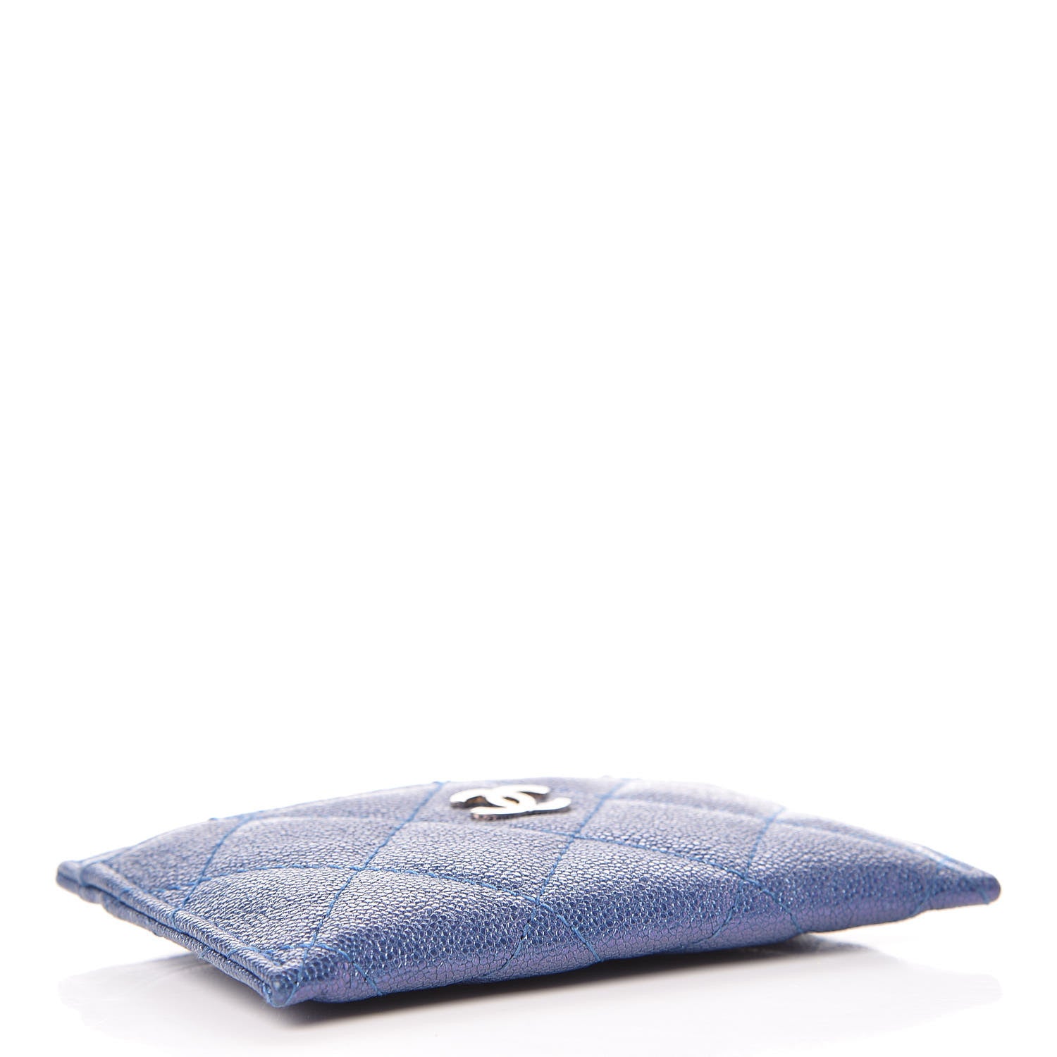 Chanel Iridescent Caviar Quilted Card Holder Dark Blue 4 of 9