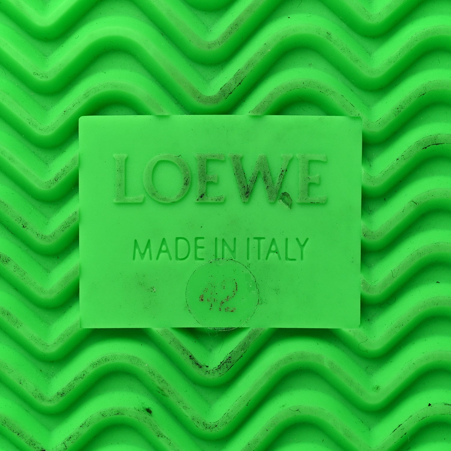 Loewe Suede Nylon Flow Runner Sneakers 42 Black Neon Green 6 of 11