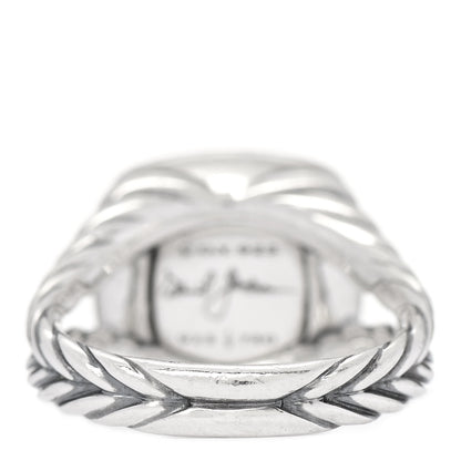 David Yurman Sterling Silver 18K Yellow Gold Diamond 11mm Albion Ring 57 8 3 of 4