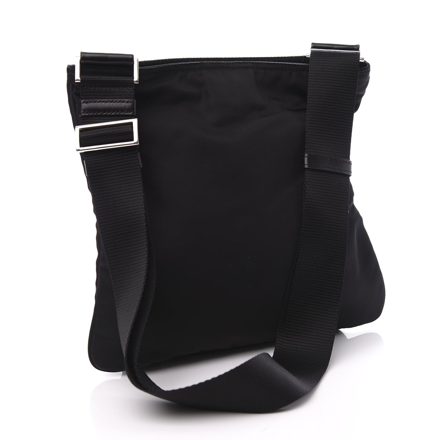 Nylon Vela Flat Messenger Bag Black