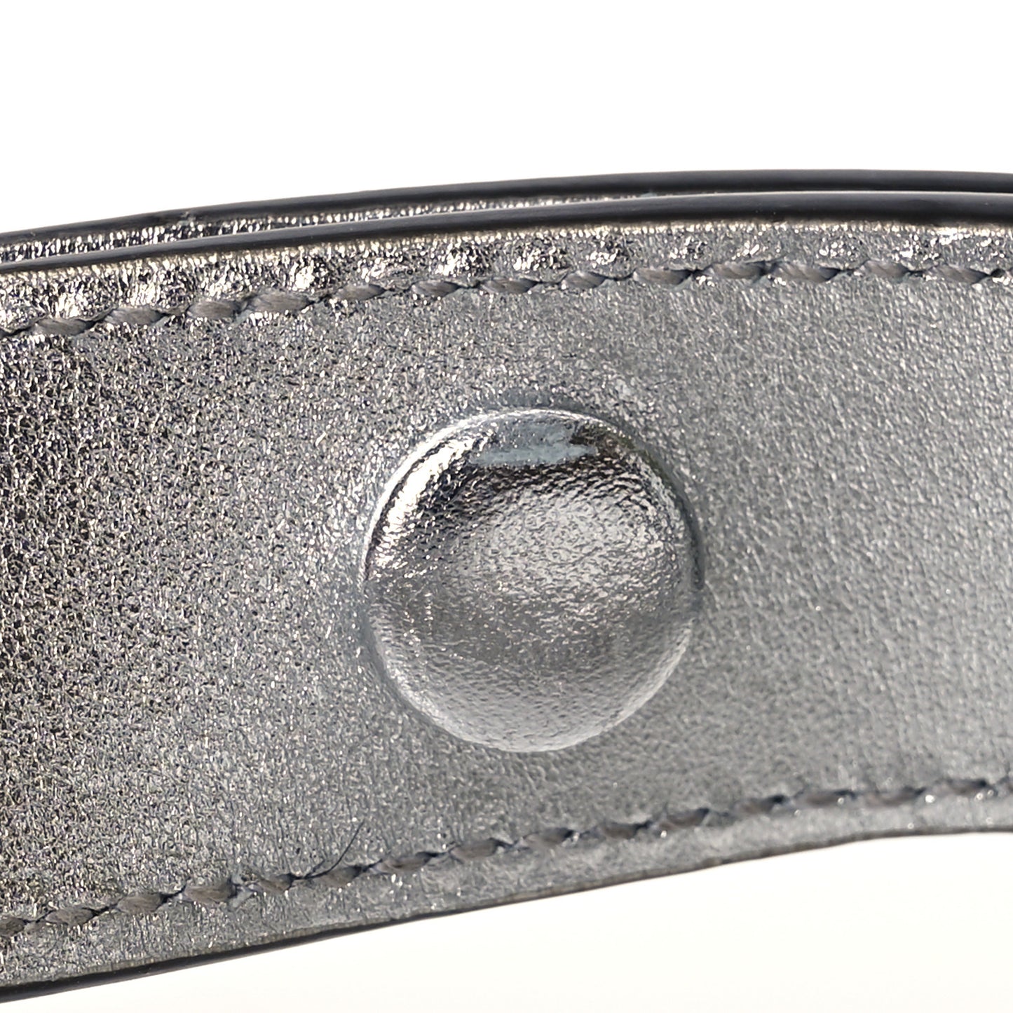 Sakai Be Green Calfskin Diagonal Stitched Mini Blondie Barrel Shoulder Bag Silver