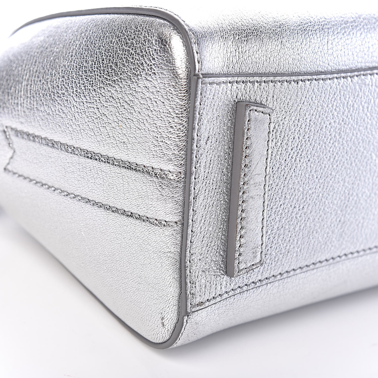 Givenchy Metallic Sugar Goatskin Mini Antigona Silver 9 of 11
