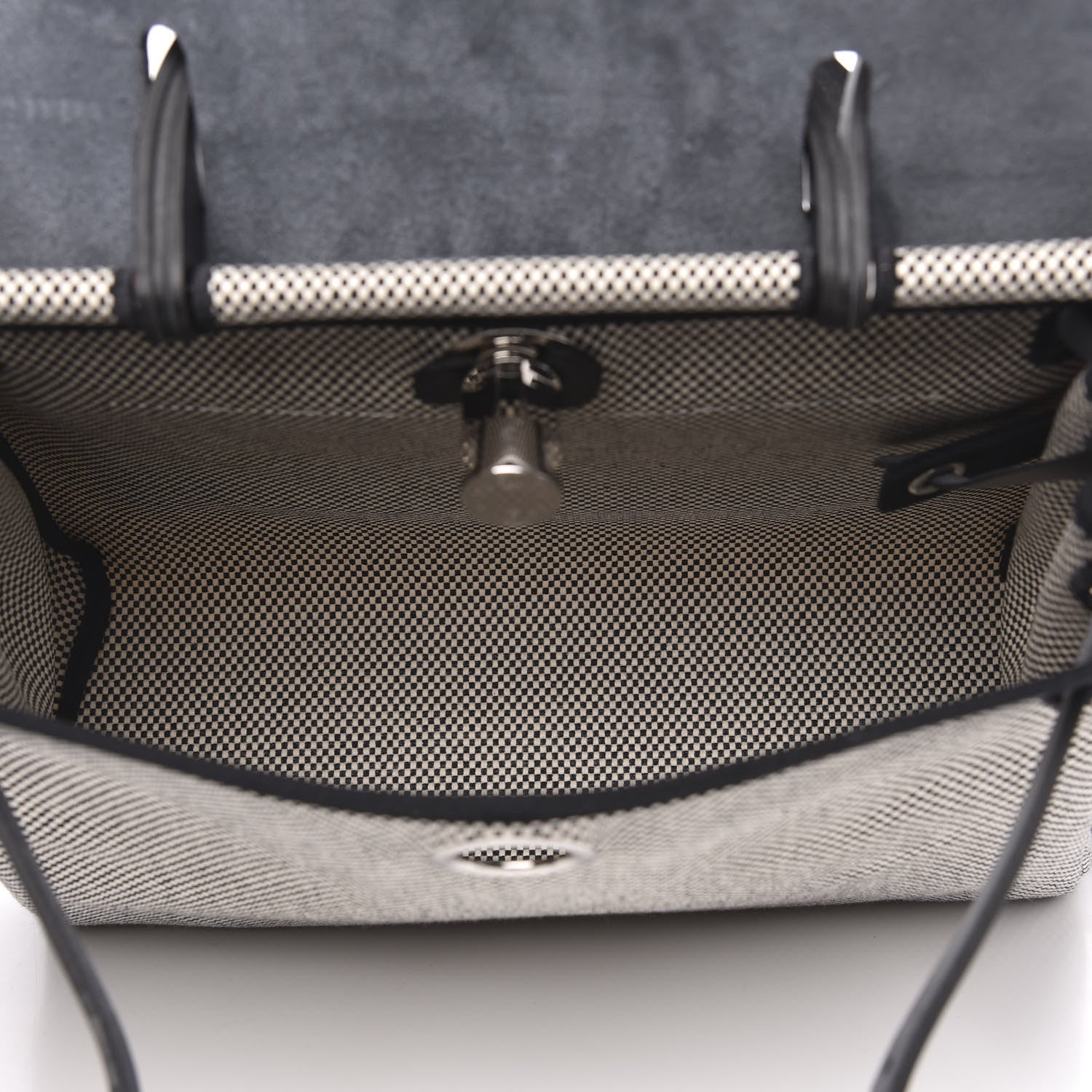 Hermes Vache Hunter Criss Viking Herbag Zip Retourne 31 PM Ecru Black 6 of 11