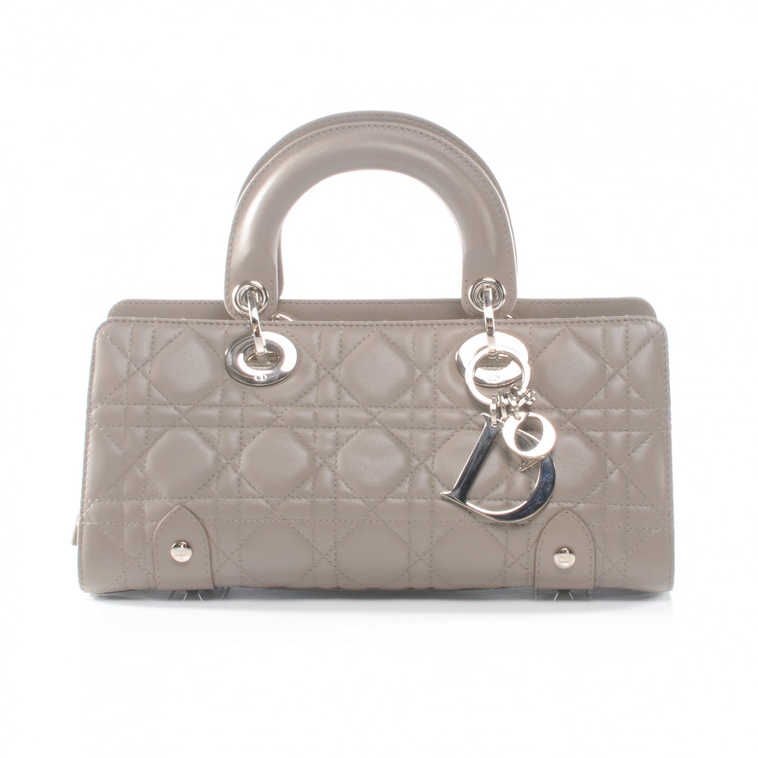 Christian Dior CHRISTIAN DIOR Cannage Quilted Soft Lady Dior East West Bag Taupe 1 of 7