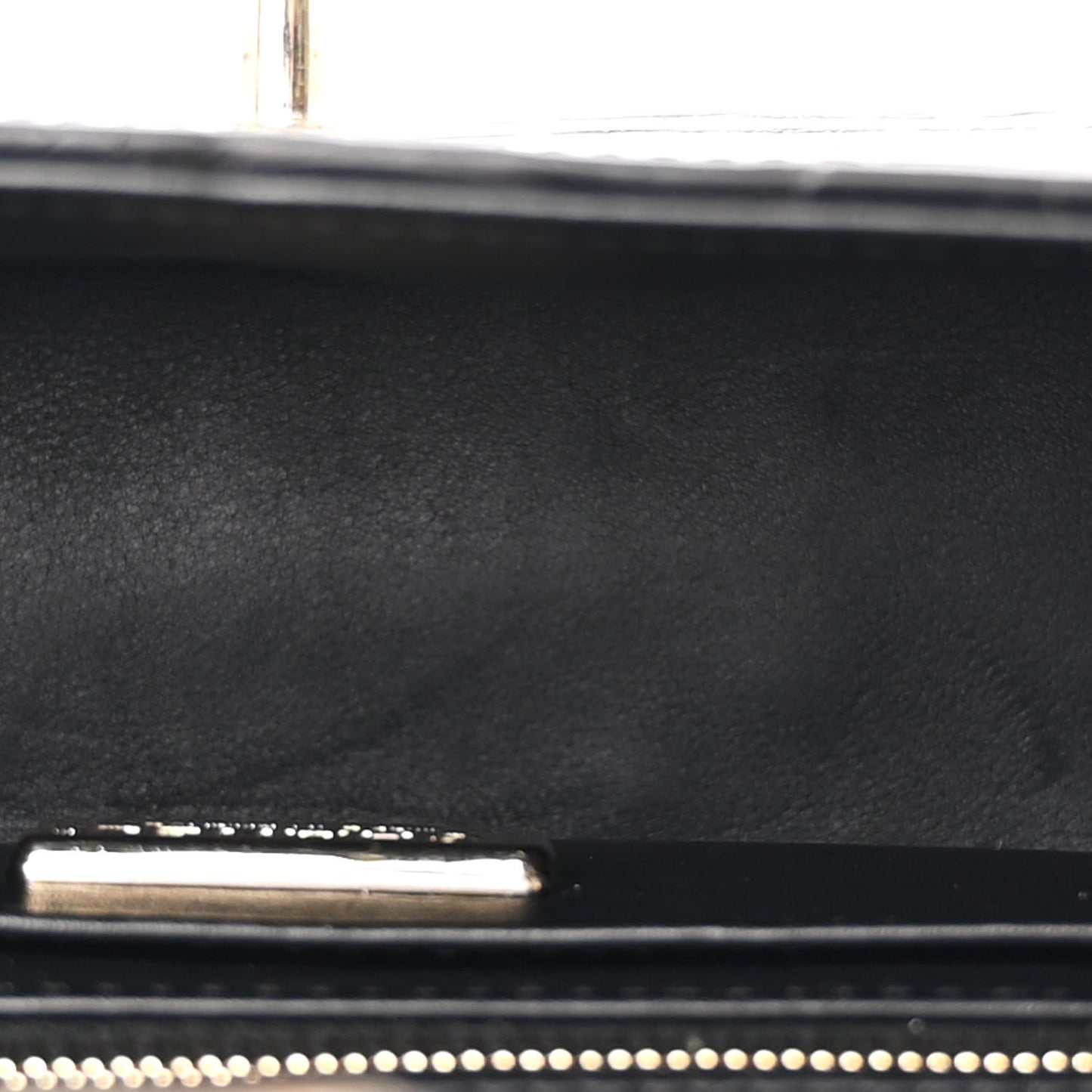 Shiny Alligator Mini Rectangular Flap Black