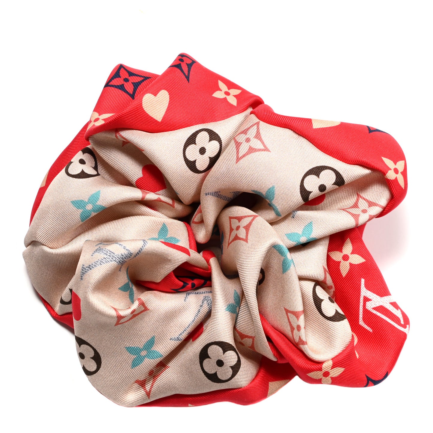 Silk Game On Chouchou Trop Chou Scrunchie Red
