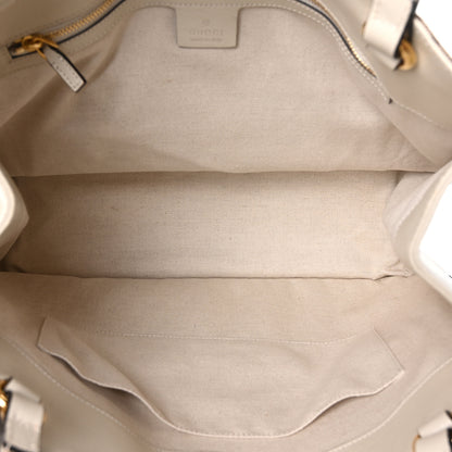 Gucci Monogram New Sakai Calfskin Lux Horsebit 1955 Tote Beige Ebony Mystic White 5 of 10