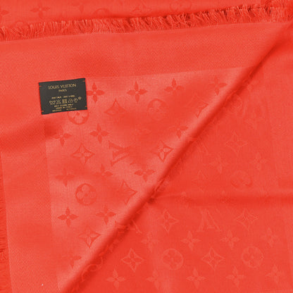 Louis Vuitton Silk Wool Monogram Shawl Pomme D'Amour 3 of 4