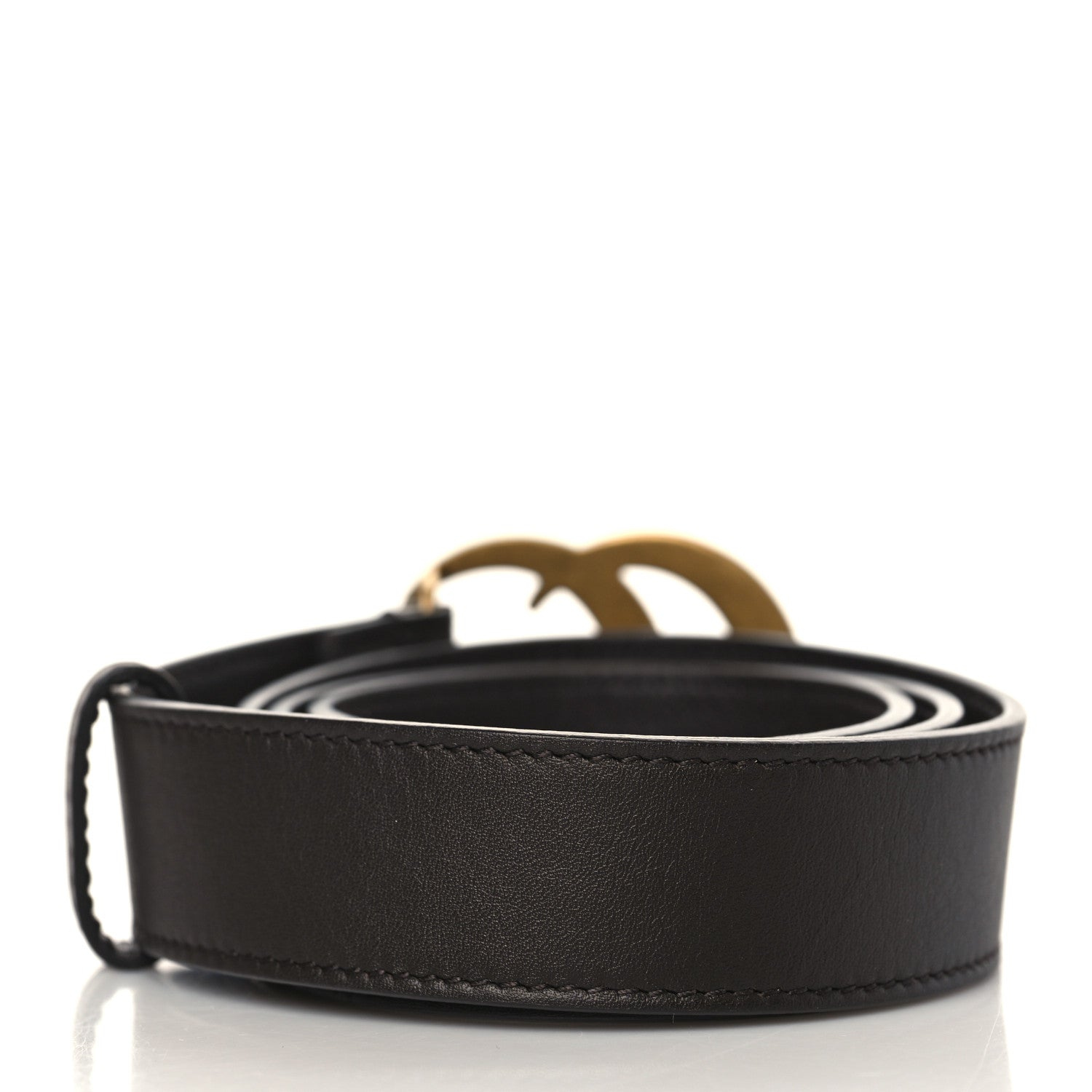 Gucci Textured Calfskin Double G 40mm Belt Dark Cocoa 2 of 5