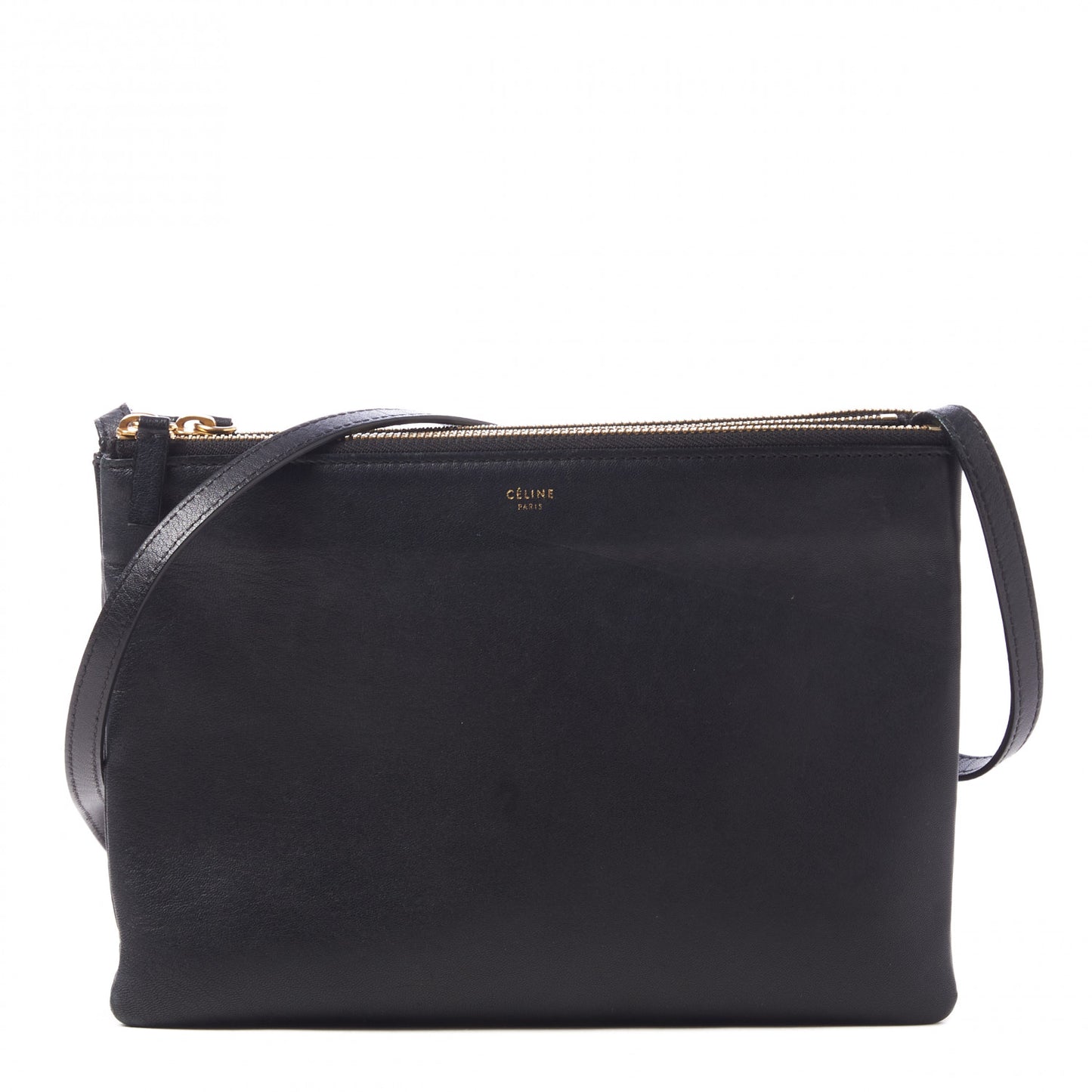Lambskin Large Trio Crossbody Bag Black