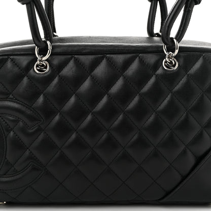 Chanel Calfskin Quilted Large Cambon Bowler Black 8 of 11