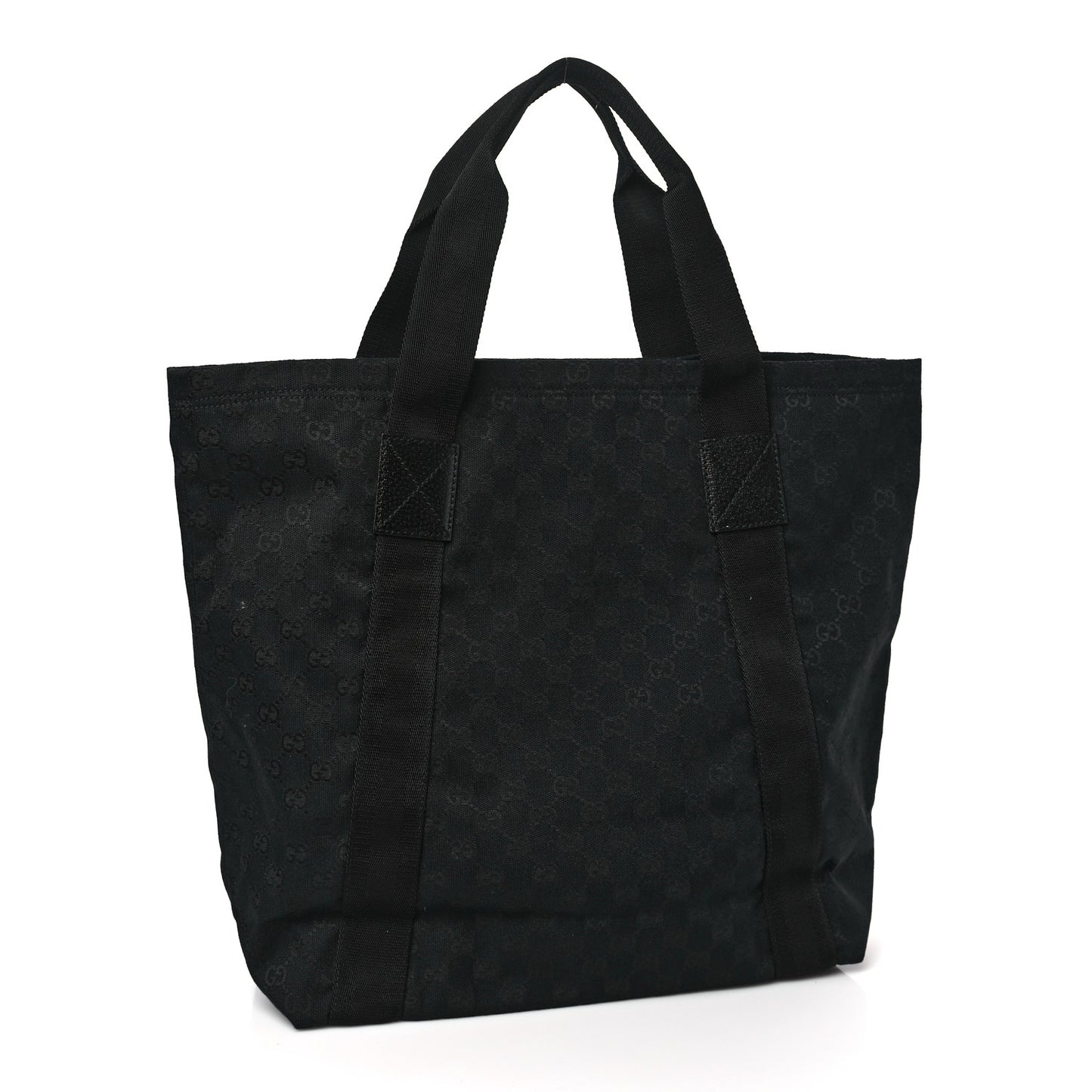 GG Monogram Medium Handle Vertical Tote Black