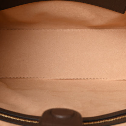 Gucci GG Supreme Monogram Textured Calfskin Web Medium Ophidia Shopping Tote Beige Ebony New Acero 5 of 12