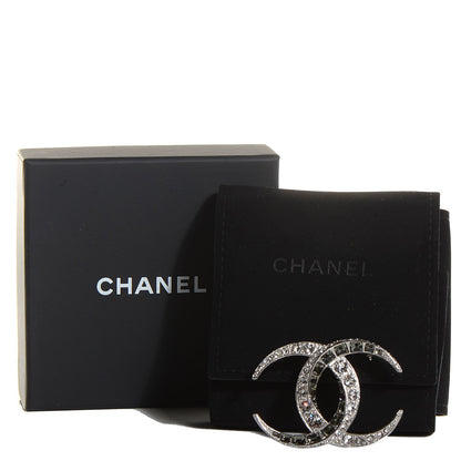 Chanel Baguette Crystal CC Brooch Silver 5 of 5