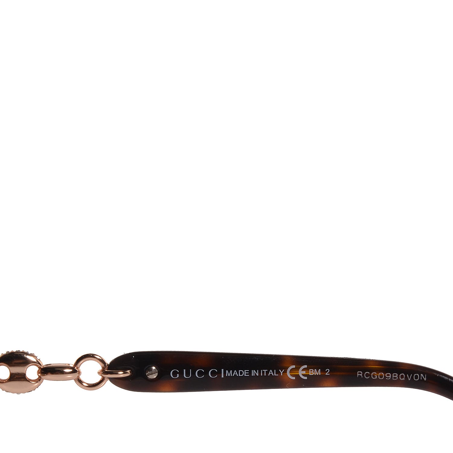 Gucci Aviator Crystal Marina Chain Sunglasses 4239/N/S Gold 4 of 5