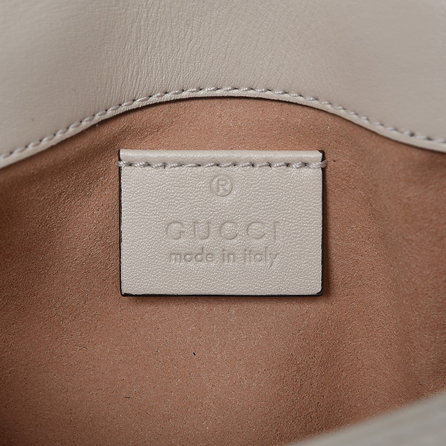 Gucci Calfskin Matelasse Super Mini GG Marmont Shoulder Bag White 13 of 15