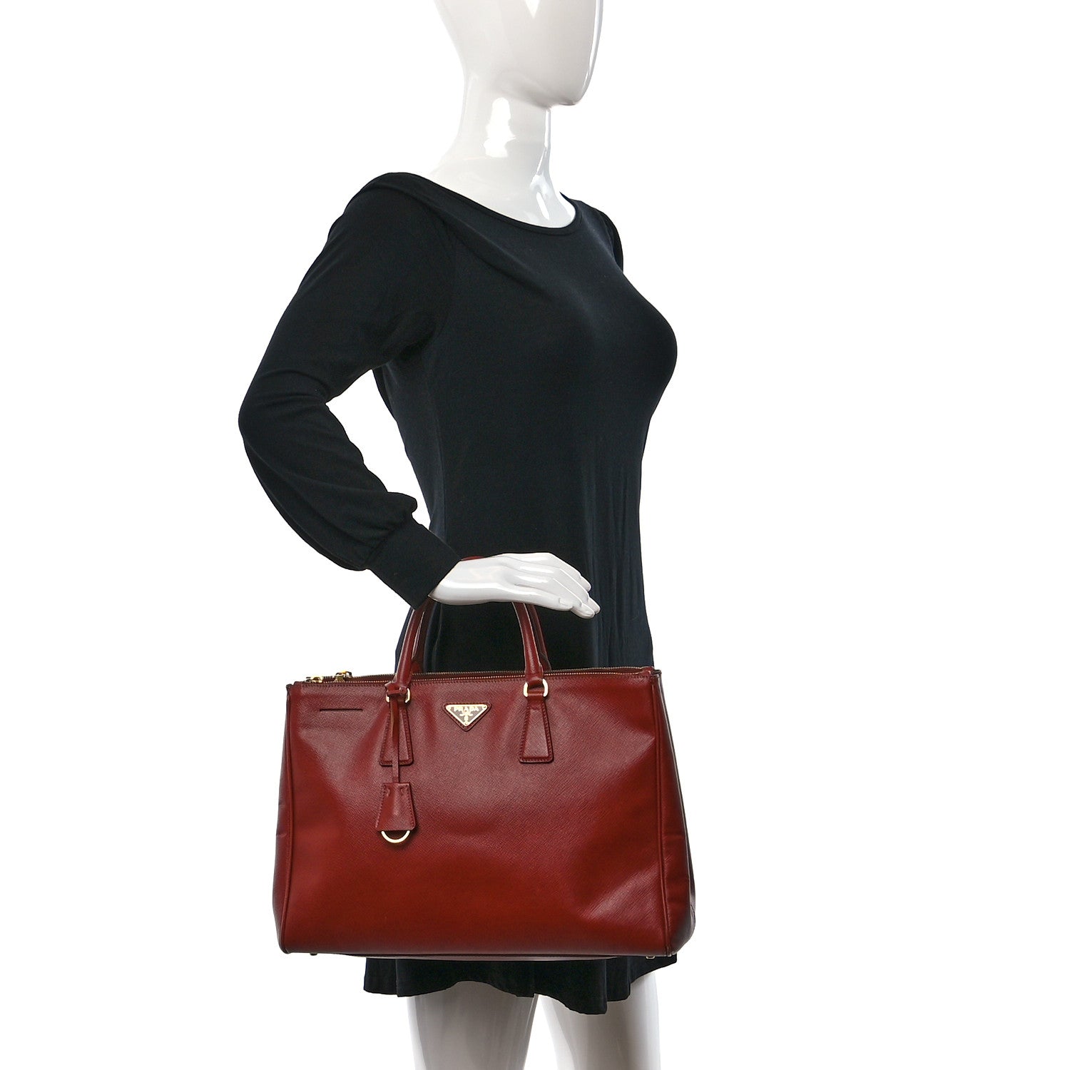 Prada Saffiano Large Galleria Double Zip Tote Bacca 2 of 10