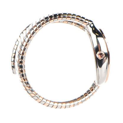 Bulgari Stainless Steel 18K Rose Gold Diamond Bezel 35mm Serpenti Tubogas Quartz Watch Black 4 of 6