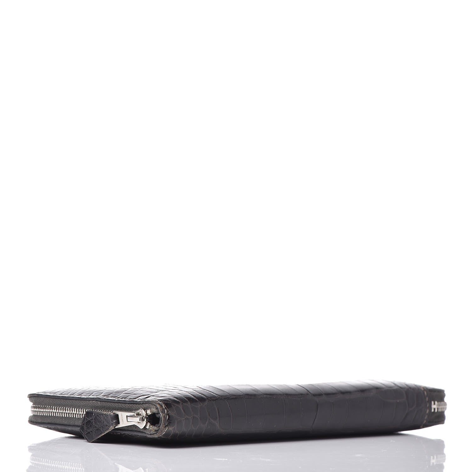 Hermes Shiny Alligator Azap Wallet Graphite 4 of 10