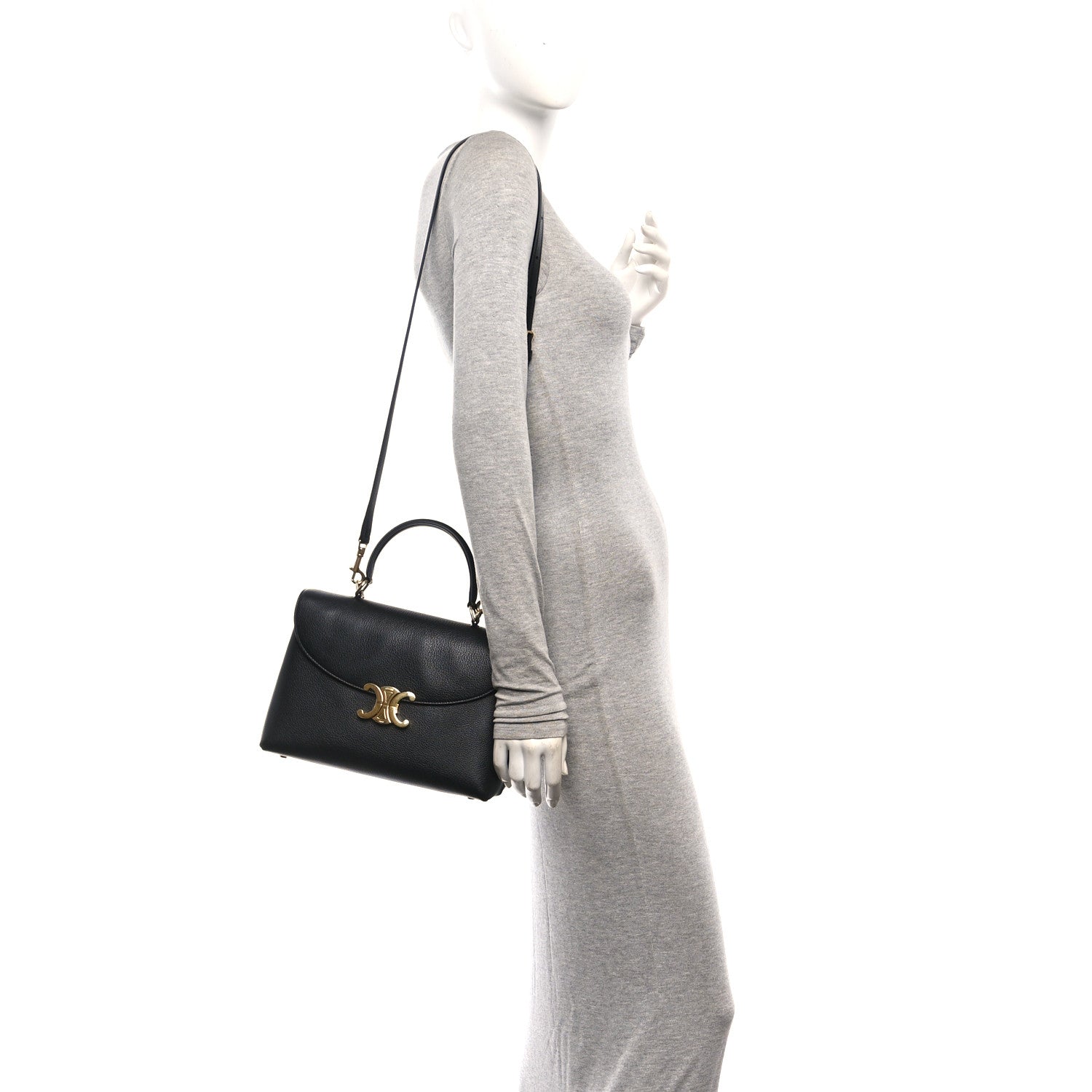 Celine Supple Calfskin Medium Nino Black 2 of 10
