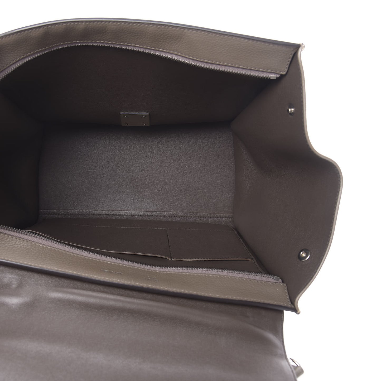 Drummed Calfskin Suede Medium Trapeze Souris