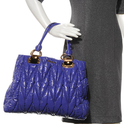 Miu Miu Vinyl Matelasse Tote Iris 2 of 9