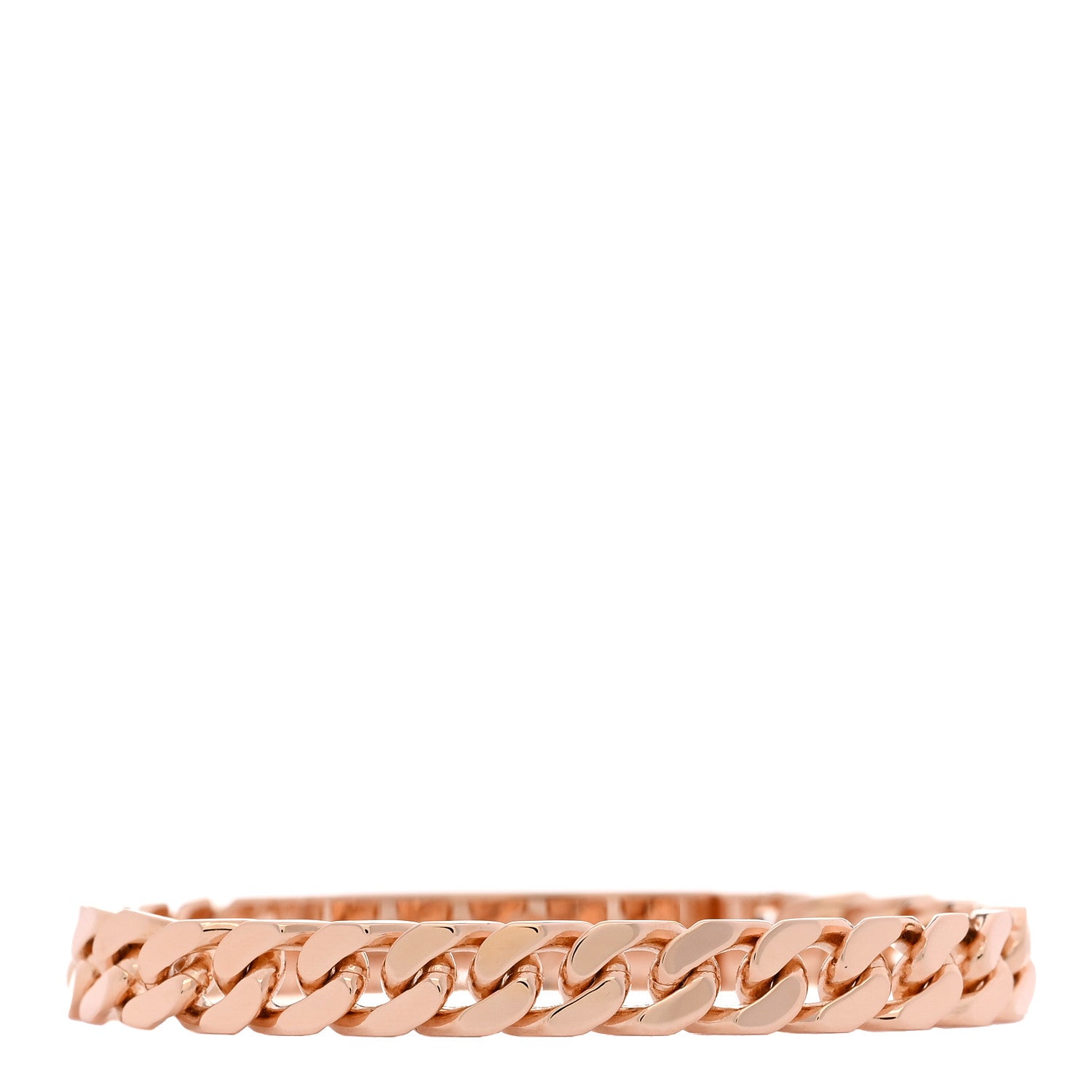 Hermes 18K Rose Gold Diamond PM Kelly Gourmette Chaine Bracelet XS 2 of 4