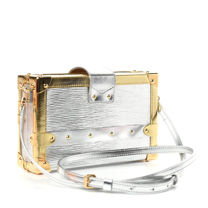 Louis Vuitton Metallic Epi Petite Malle Silver 3 of 10